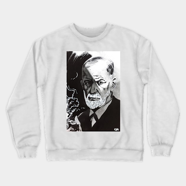 Sigmund Freud Crewneck Sweatshirt by MasterpieceArt